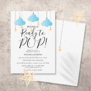 Invitation Prêt À Pop Twinkle Twinkle Baby shower Garçon