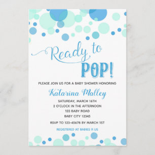 Invitation Prêt pour la pop !Invitation de Baby shower de gar