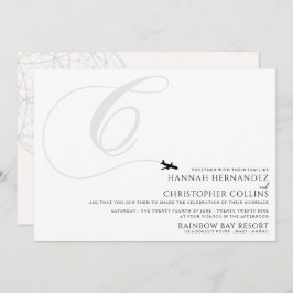 Invitation Prêt pour le décollage C Mariage initial