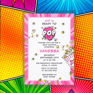 Invitation Prête à éclater Fête de naissance fun et moderne p