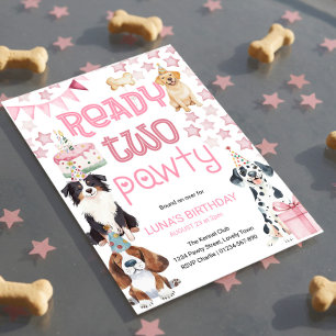 Invitation Prêtes pour une fête adorable Deux Chiottes Filles
