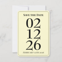 Pretty Butter Yellow Wedding Save the Date Cards