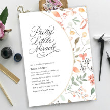 Pretty Watercolor Wildflower Baby Shower