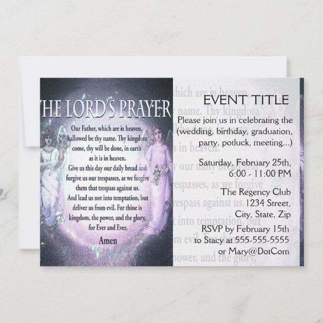 Invitation Prière du Seigneur (Devant)