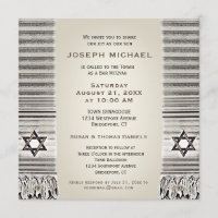 Prière Shawl Tan Bar Mitzvah
