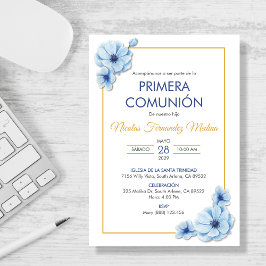 Invitation Primera Comunion Catholique Mare Première Communio