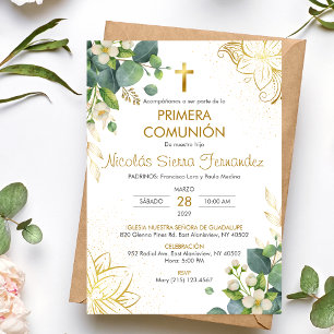 Invitation Primera Comunion Garçon Fille Catholique Première 