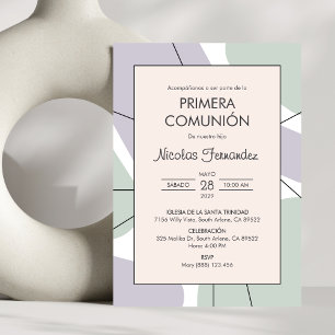 Invitation Primera Comunion Pastel Couleurs Première communio