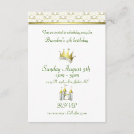 Invitation Prince Birthday de Little Boy