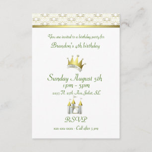 Invitation Prince Birthday de Little Boy