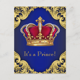 Invitation Prince de fantaisie royal baby shower