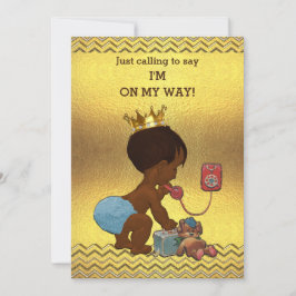 Invitation Prince ethnique sur le Baby shower téléphonique Ch