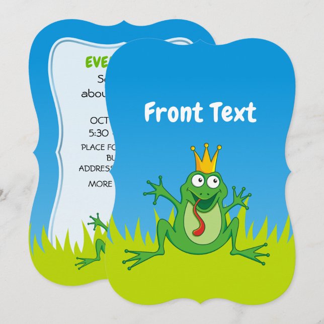 Invitation Prince Frog (Devant / Derrière)