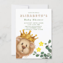 Prince Lion Golden Crown Baby shower