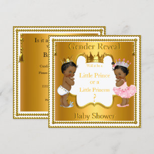 Invitation Prince Princesse Baby shower de révélation de genr
