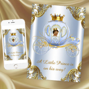 Invitation Prince Royal Carriage Prince Baby shower