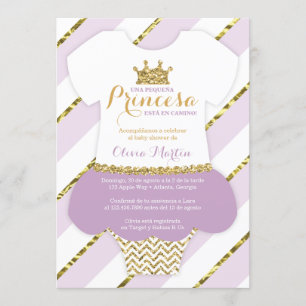 Invitation Princes d'una de Para de baby shower d'Invitación