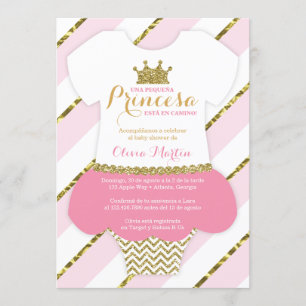 Invitation Princes d'una de Para de baby shower d'Invitación