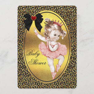 Invitation Princess Ballerina Faux Bow Phuile & Parties scint