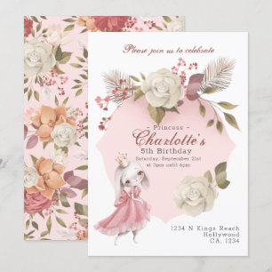 Invitation Princess Bunny Rabbit Fête d'anniversaire personna