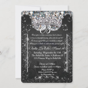 Invitation Princess Carriage Jewel Party Anniversaire Invitat