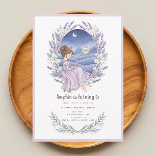 Invitation Princess Cinderella Fairytale Floral Anniversaire