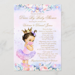 Invitation Princess Drive By Baby shower