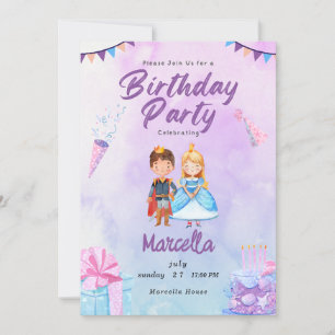 Invitation Princess Paradise Une fête colorée de Royal