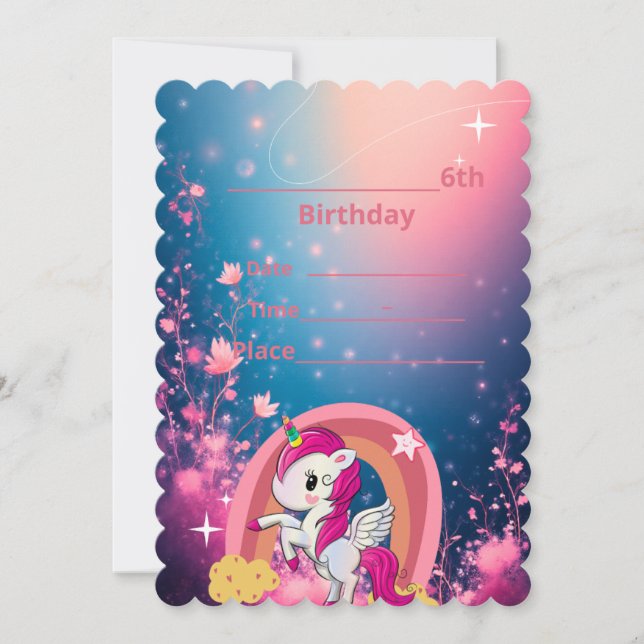 Invitation princess party  einladung (Vorderseite)