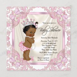 Invitation Princess Pearl Ethnic Baby Girl Show