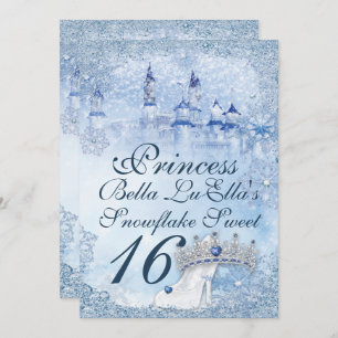 Invitation Princess Snowflake Sweet 16 Mis Quince