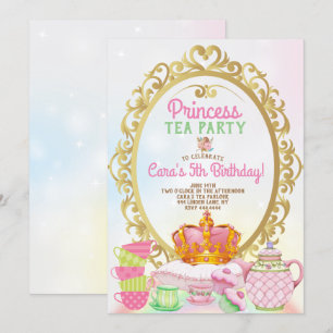 Invitation Princess Tea Party fête d'anniversaire
