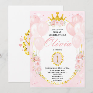Invitation Princesse 1er anniversaire