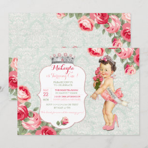Invitation Princesse au Concours Vintage de bébé Miss America