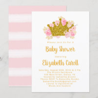 Princesse Baby shower Invitation, Baby Girl Douche