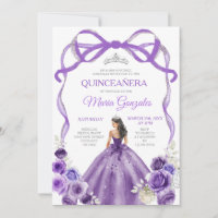 Princesse Bow pourpre Couronne argent fille Quince