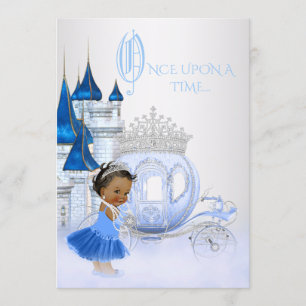 Invitation Princesse Cendrillon afro-américaine Anniversaire
