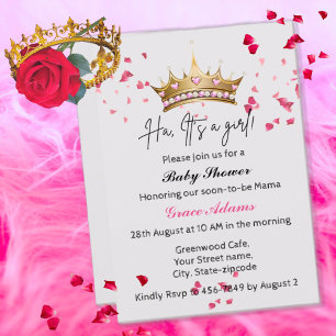 Invitation Princesse Crown (petite fille) Baby shower Invitat