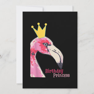 Invitation Princesse d'anniversaire Fille Flamant rose   Joli