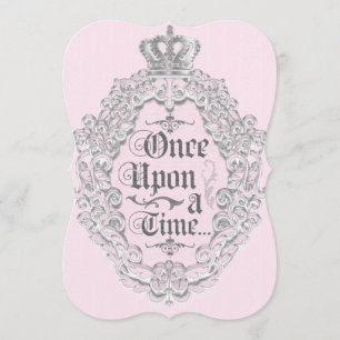 Invitation Princesse de Conte de Fées Ancien Livre