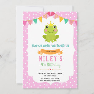 Invitation princesse de grenouille
