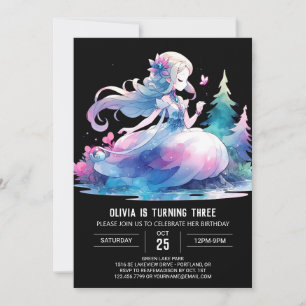 Invitation Princesse de la Couronne magique Anniversaire