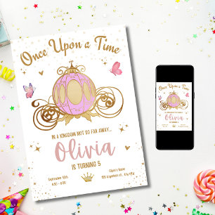 Invitation Princesse de la journée Carrosse Anniversaire Roya