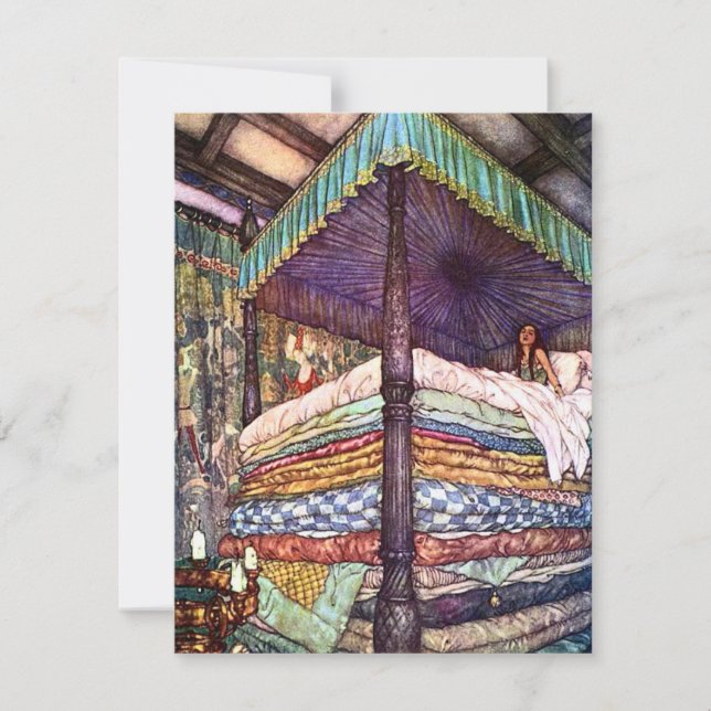 Invitation Princesse et l'invitation de pois (Devant)