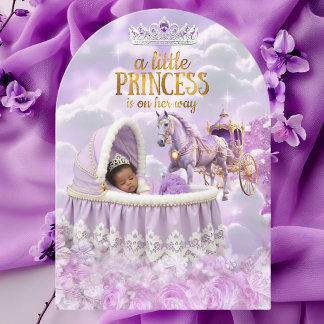 Invitation Princesse ethnique violette Landau de bébé Shower