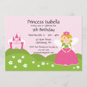 Invitation Princesse féerique Birthday