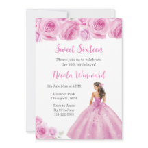 Princesse Florale en Sweet sixteen rose clair