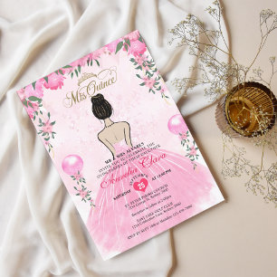 Invitation Princesse Florale Rose Mis Quince Quinceañera