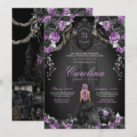 Princesse gothique noire violette Halloween Quince
