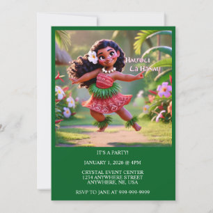 Invitation Princesse Hula joyeuse